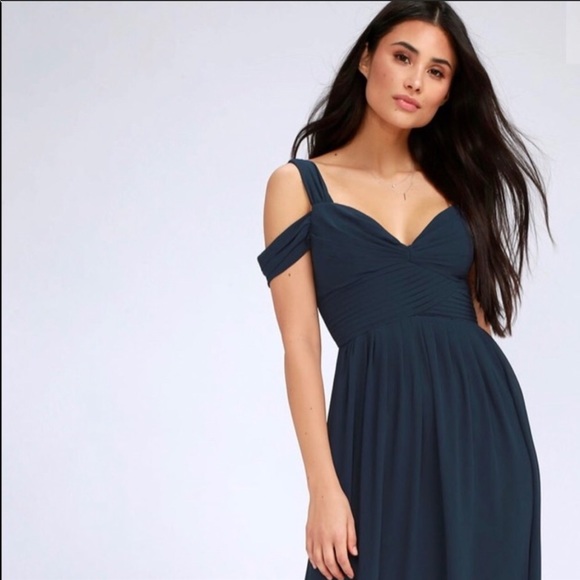 Lulus Dresses & Skirts - Long navy blue dress